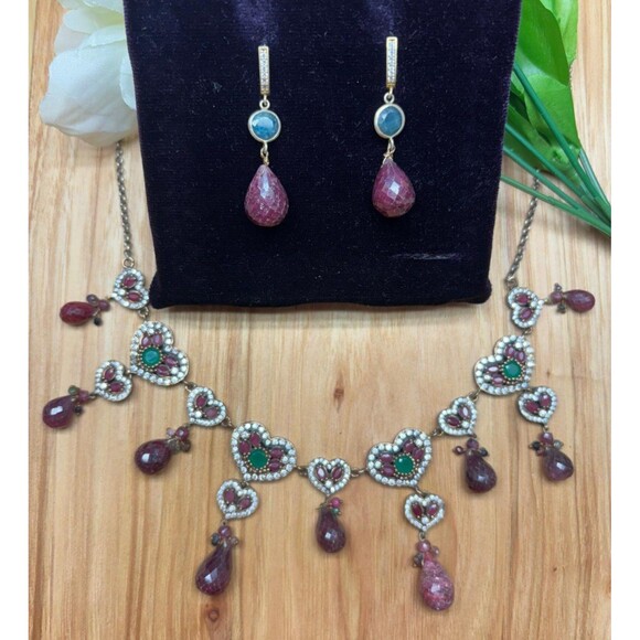 925 Sterling Silver Turkish Vintage Jewelry Set  for Women,NEW,Antique,Handmade - Picture 3 of 12